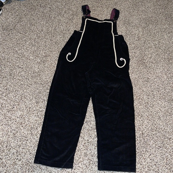 Other - Vintage 90s Corduroy Overalls “whatever” and peace sign details